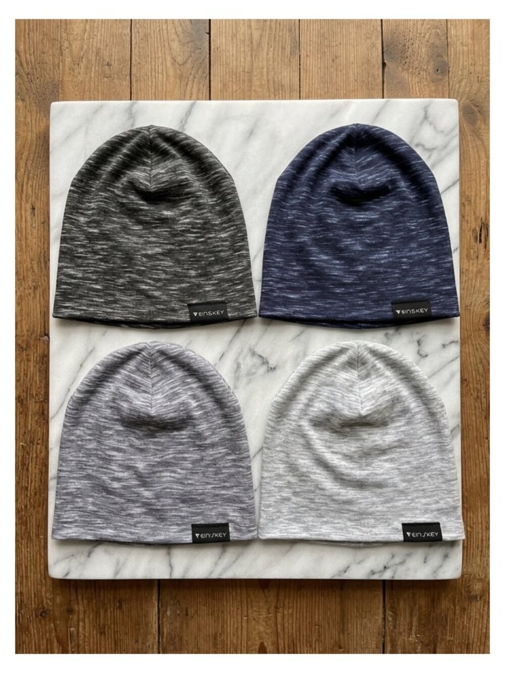 Cotton Blend Slouchy Beanie Unisex Stretch Lightweight All-Season